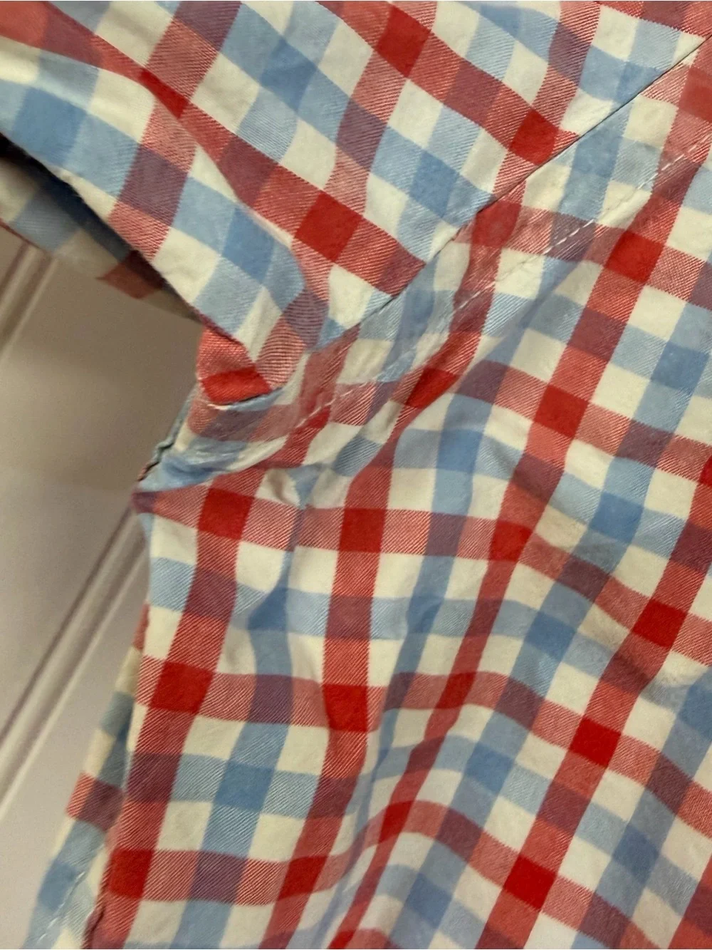 J.Crew Red & Light Blue Plaid Button-Up Shirt XL